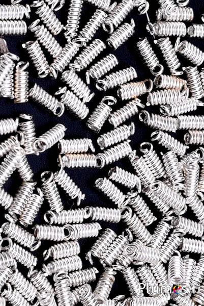 Metallspiralen - Länge 10 mm - silbern